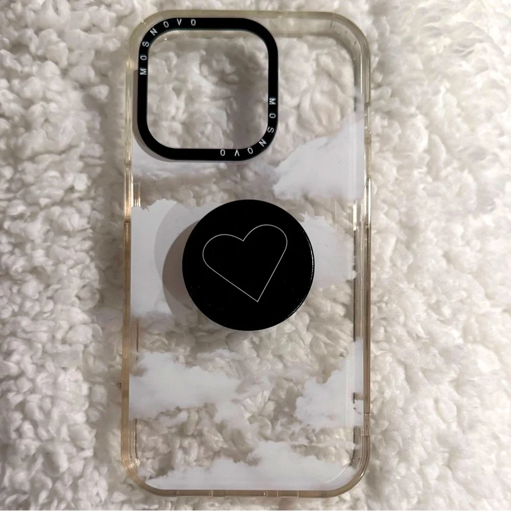 Mosnovo Iphone 14 Pro Case w Popsocket attached Not Magsafe